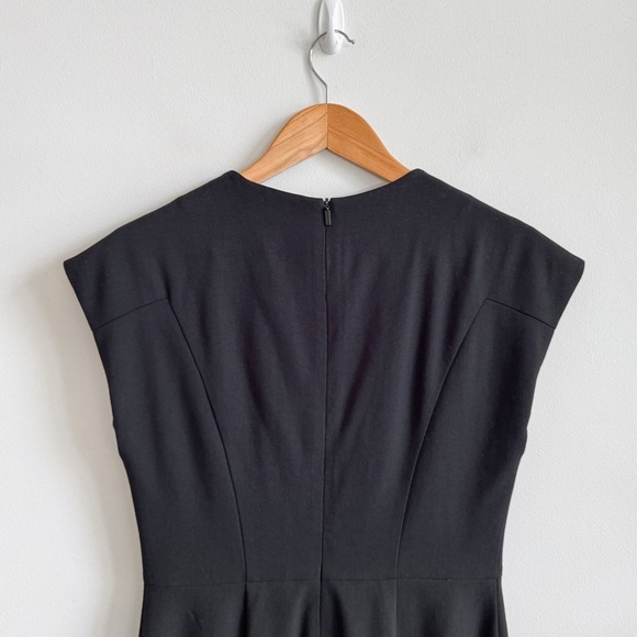 VERONIKA MAINE • Stretch Suit Zip Neck Pencil Dress in Black - Picture 8 of 16